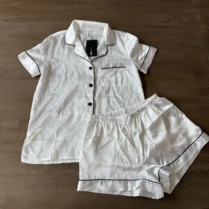 Fashion Nova White Pajama Set